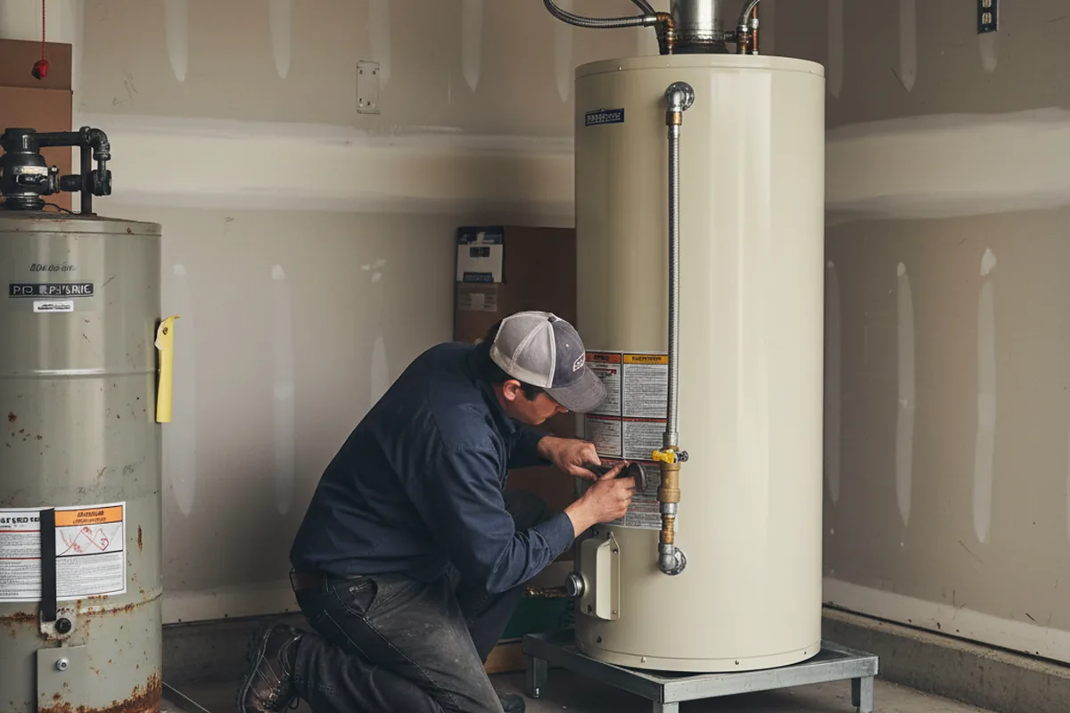 Water heater and shutoff valve replacement in Hitchita